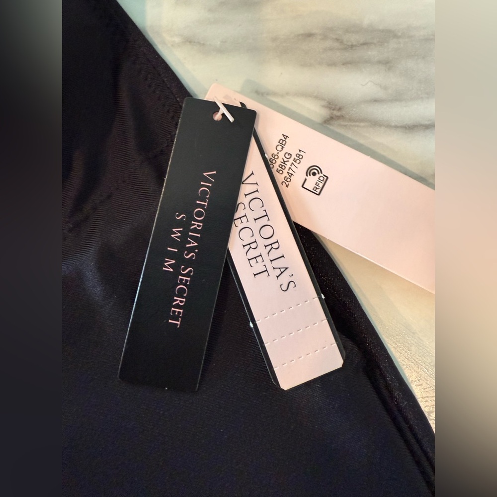 Victoria's Secret Black Halter Tie One-Piece Swimsuit - Picture 6 of 6